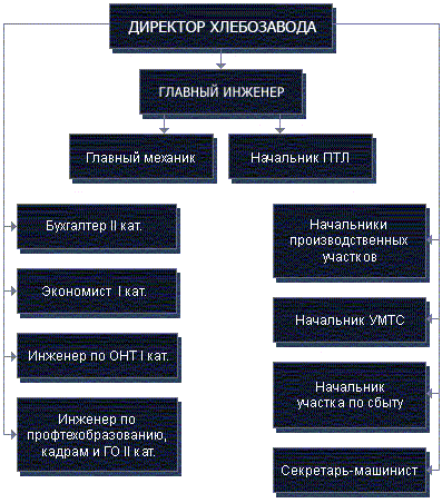 Организационная структура хлебозавода