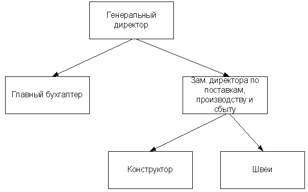 Организационная структура предприятия по пошиву туристического снаряжения Организационная структура предприятия по пошиву туристического снаряжения