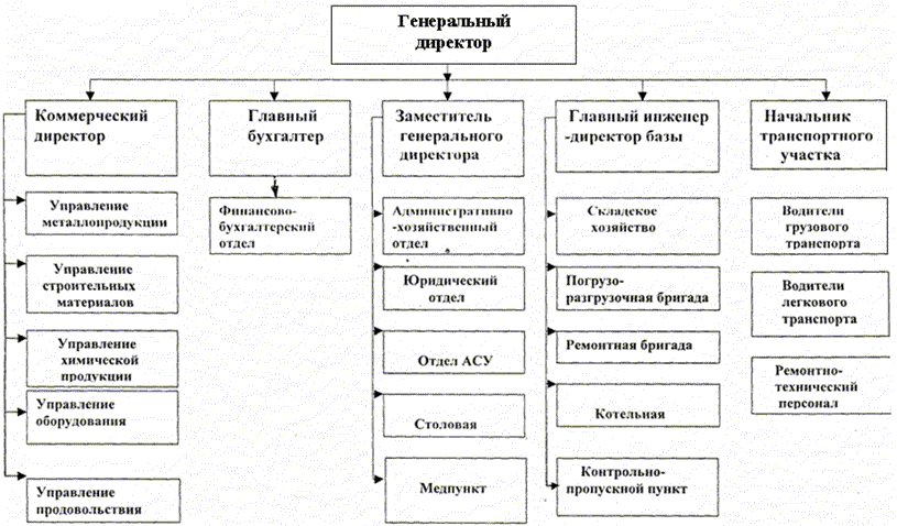 Организационная структура оптовой базы